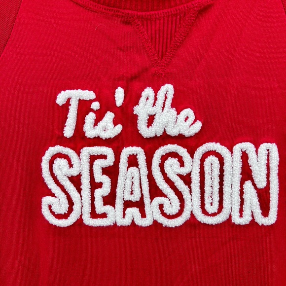 Secret Treasures Pajama Top "Tis' the Season" Red White Christmas Size S 4-6 - Picture 3 of 8